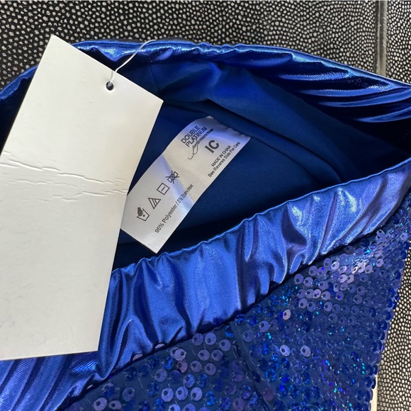 Double Platinum Girls Royal Blue Ankle Length Sequin Leggings. Size I (6/7) NWT - Picture 8 of 12